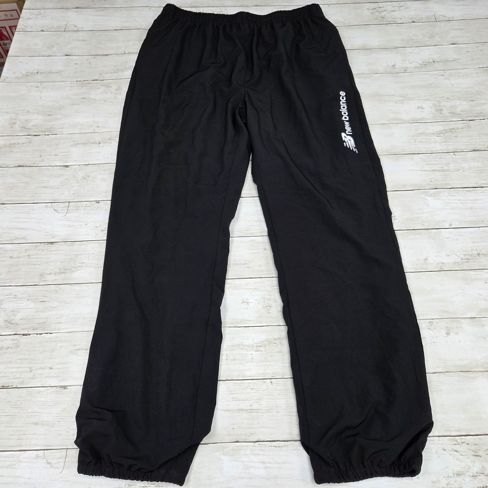 New Balance All Motion Track Pants Mens XL Black Mesh Toggle Drawstring